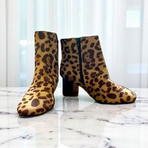 Bobbie Brooks Leopard Print High Heel  Boots Size 6